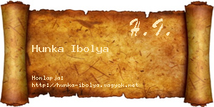 Hunka Ibolya névjegykártya