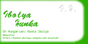 ibolya hunka business card
